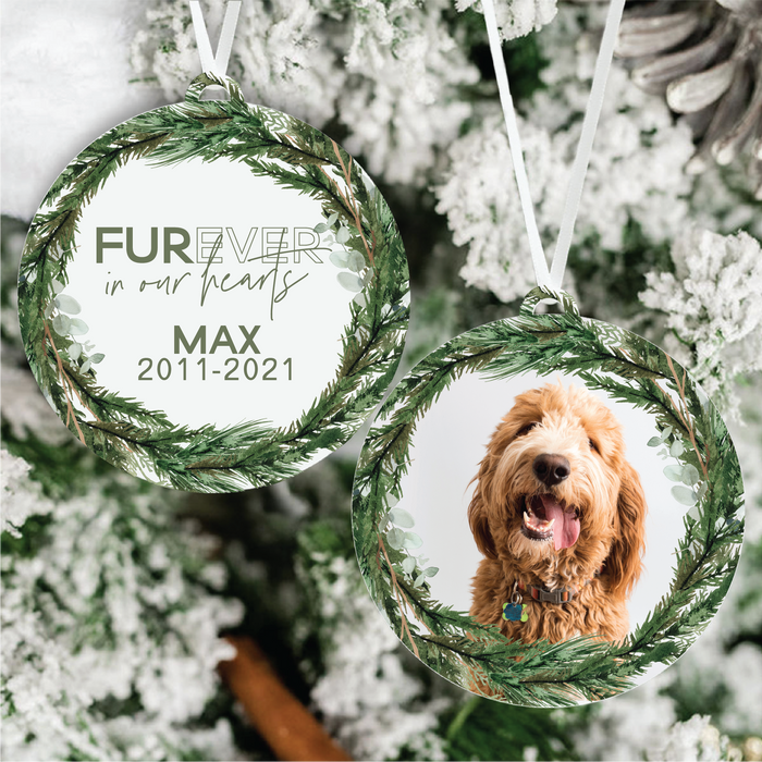 Dog Memorial Ornament | Furever in Our Hearts