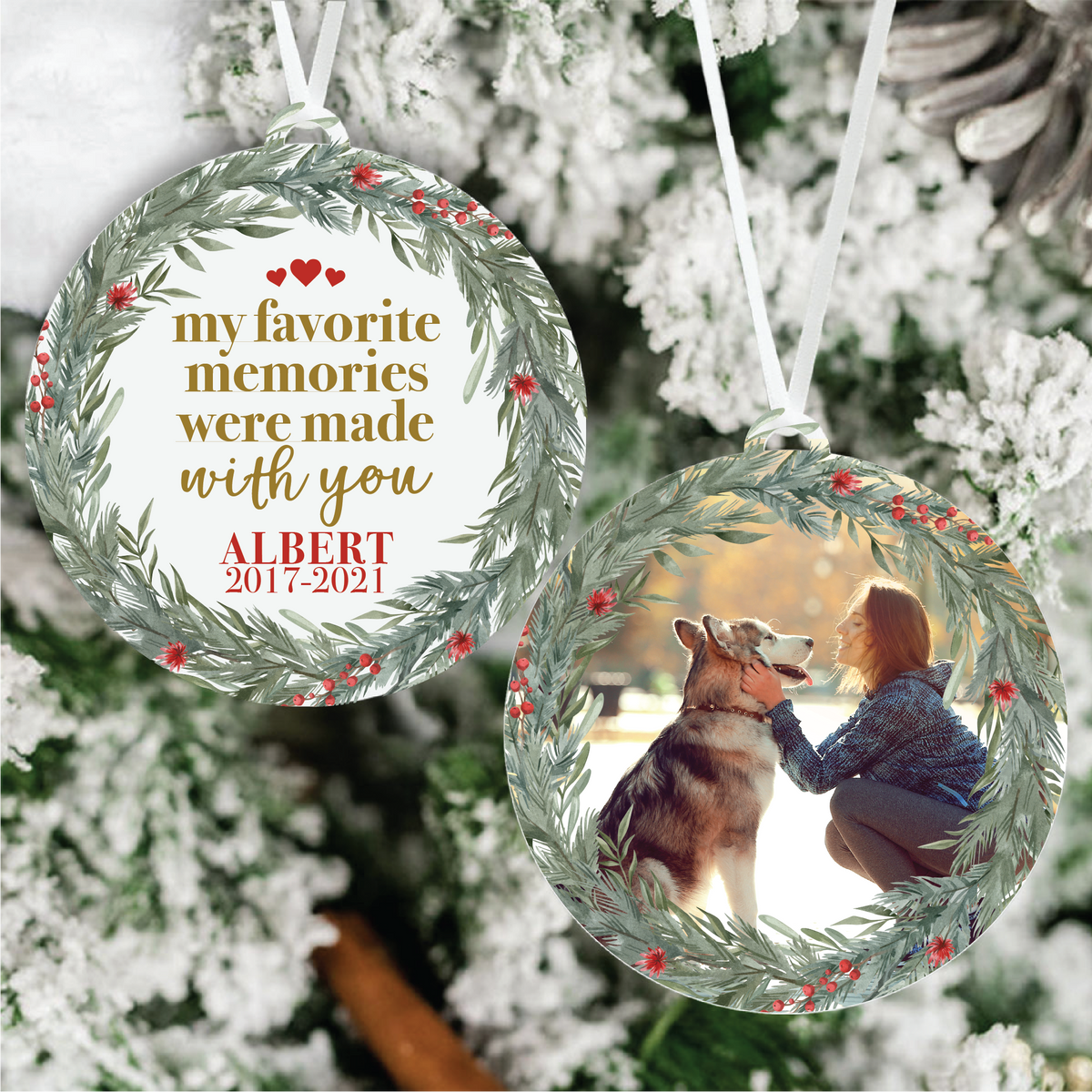 Dog Memorial Ornament