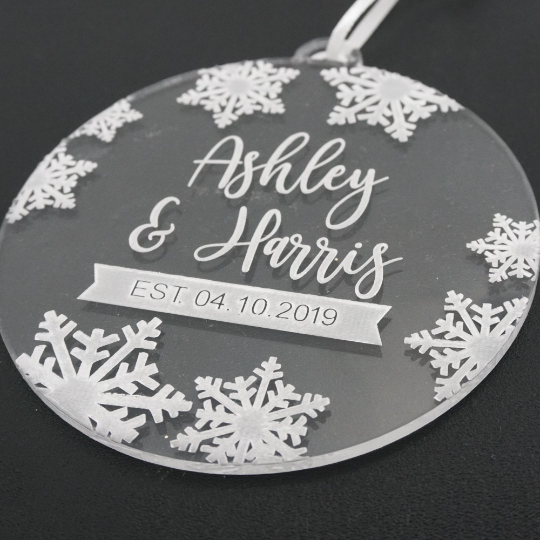 Personalized Couple's Names Christmas Ornament