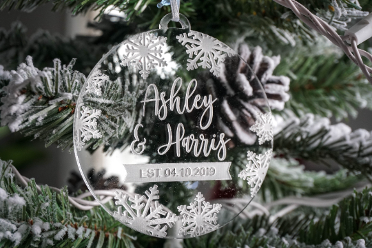 Personalized Couple's Names Christmas Ornament