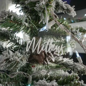 Personalized Cat Engraved Christmas Ornament