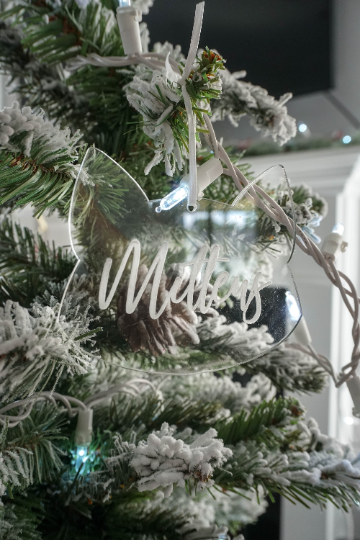 Personalized Cat Engraved Christmas Ornament