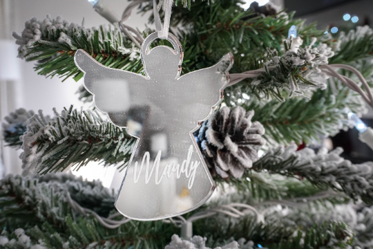 Angel Name Personalized Engraved Christmas Ornament