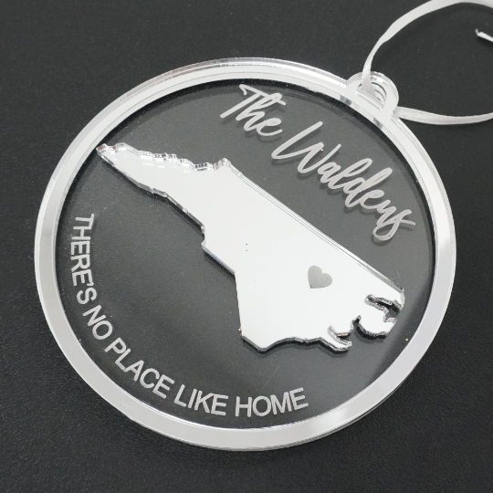 Personalized There's No Place Like Home Engraved Christmas Ornament