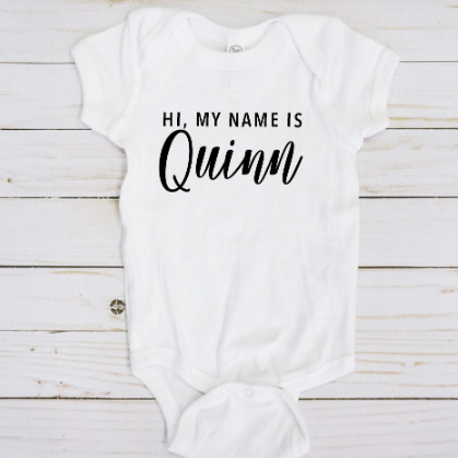 Personalized Hi My Name Is Bodysuit