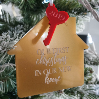Our First Christmas in Our New Home Personalized Engraved Christmas Ornament