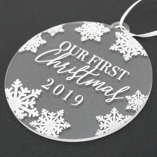 Our First Christmas Engraved Christmas Ornament