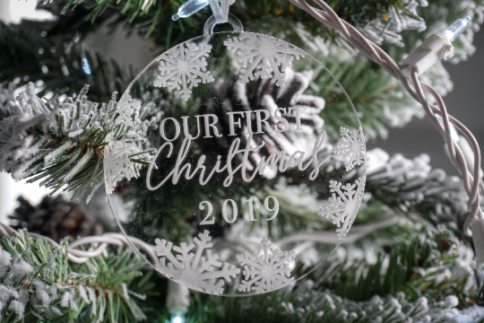 Our First Christmas Engraved Christmas Ornament