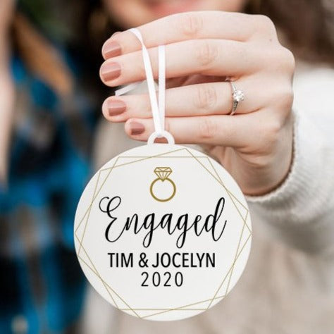Engagement Christmas Ornament