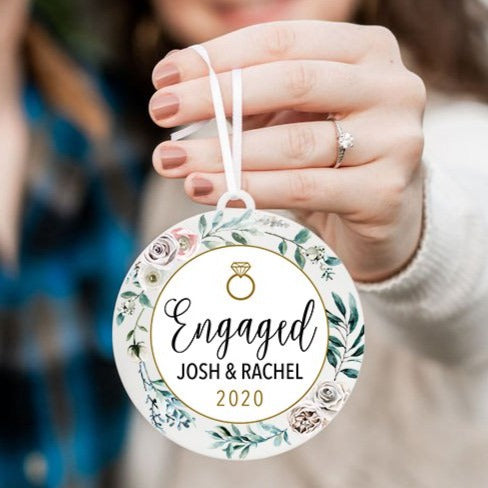 Engagement Christmas Ornament