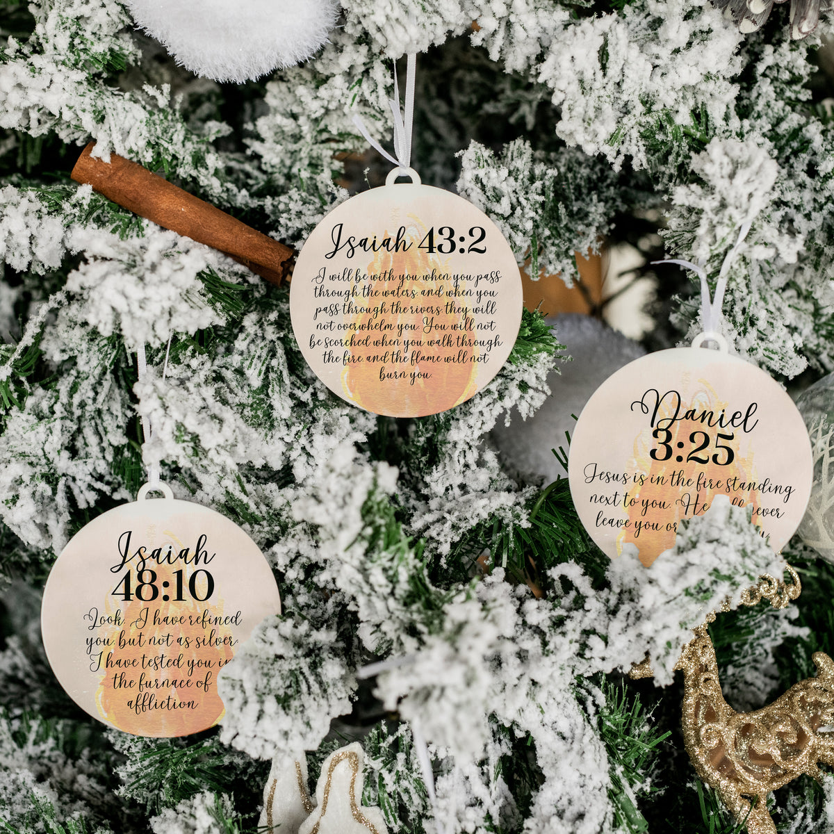 Fire Christmas Ornament Set