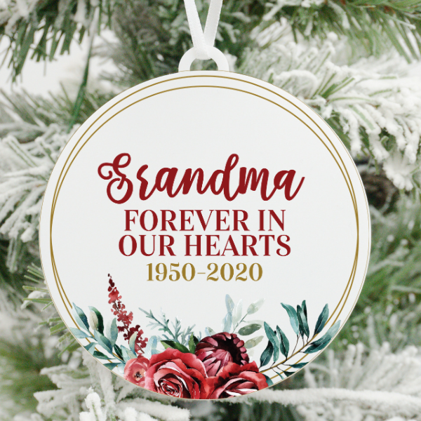 Grandma Forever In Our Hearts Christmas Ornament