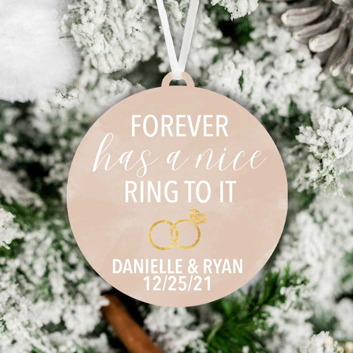 Forever Has a Nice Ring To It | Engaged Christmas Ornament