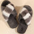 Color Block Faux Fur Slippers