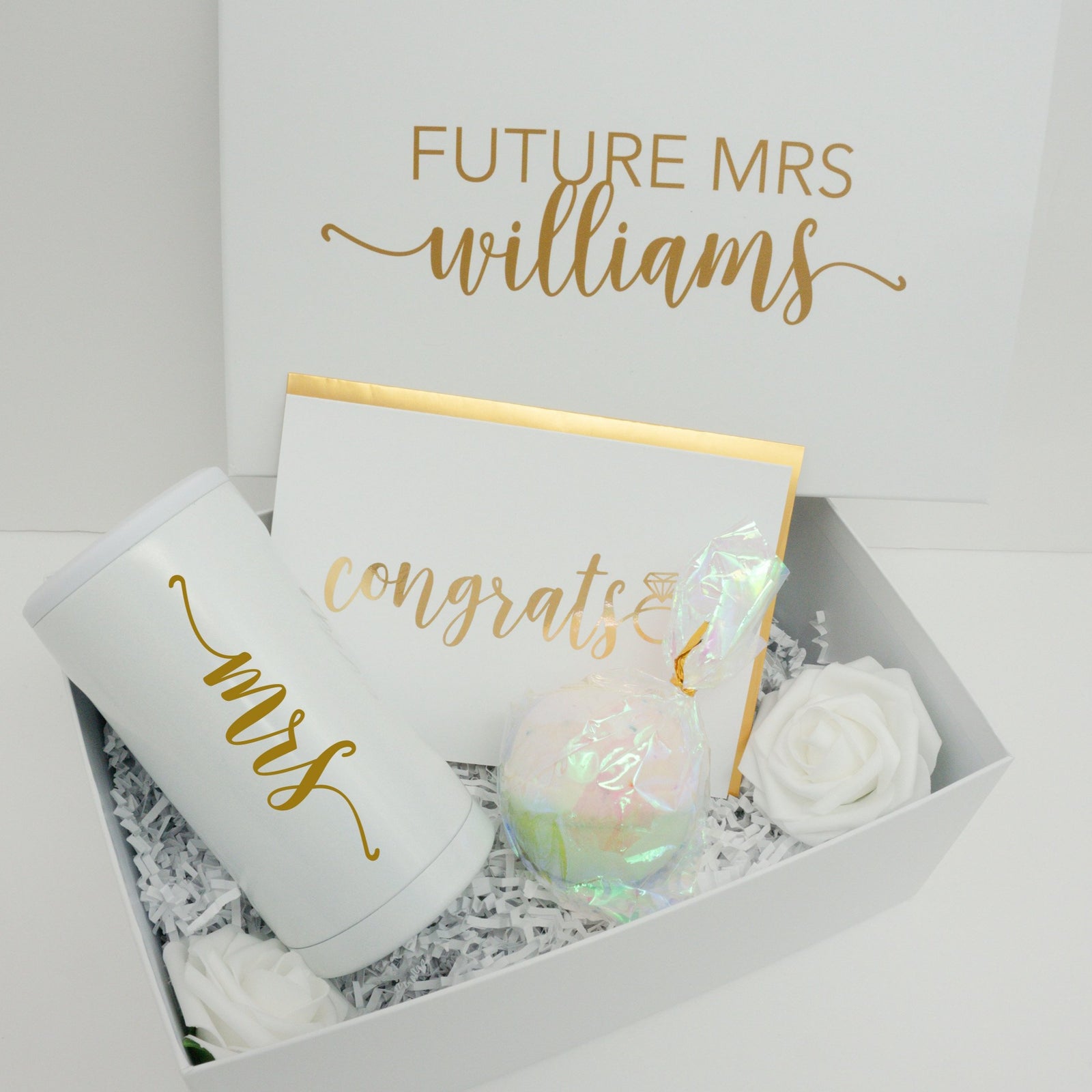 Congrats Future Mrs Engagement Gift Box with Brumate Trio