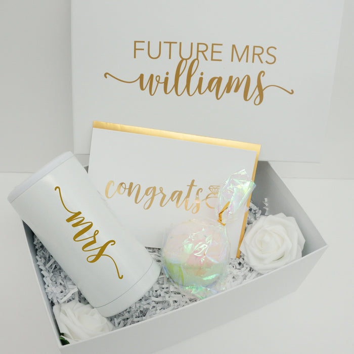 Congrats Future Mrs Engagement Gift Box with Brumate Trio