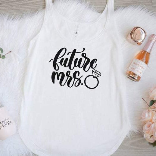 Future Mrs with Ring Flowy Festival Tank Top
