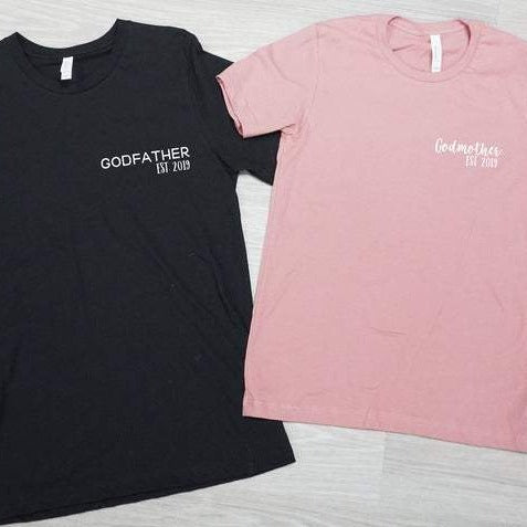 Godfather and Godmother Shirt Set