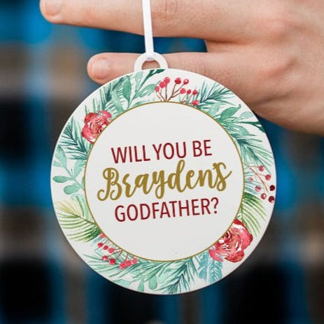 Godfather Proposal Christmas Ornament