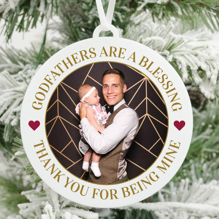 Godfathers Are a Blessing Photo Christmas Ornament
