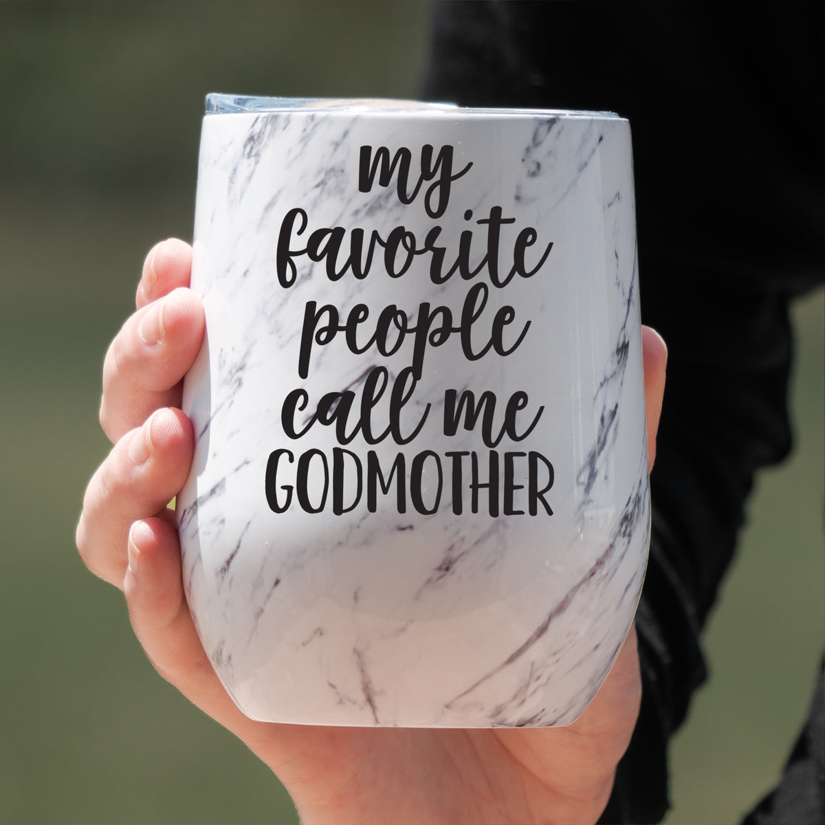 Favorite People Call Me Godmother Wine Tumbler