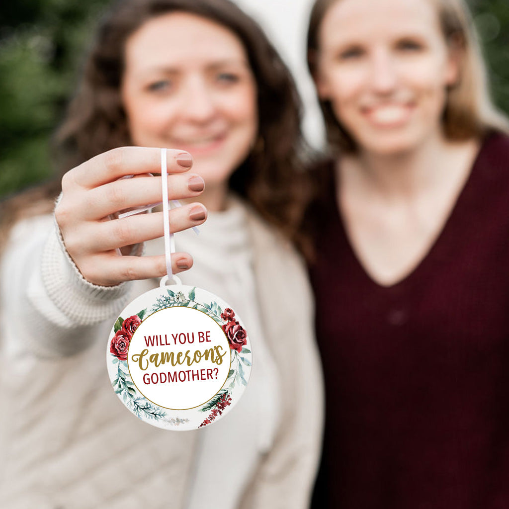 Godmother Proposal Personalized Christmas Ornament