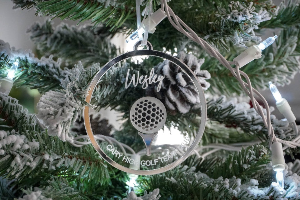 Golf Personalized Engraved Christmas Ornament