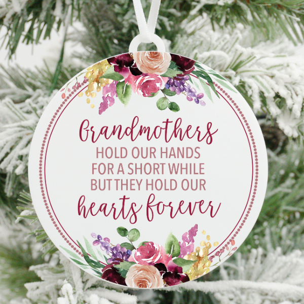 Grandmothers Hold Our Hearts Forever Christmas Ornament