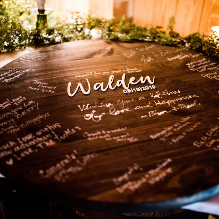 Wood Sign Guestbook Alternative