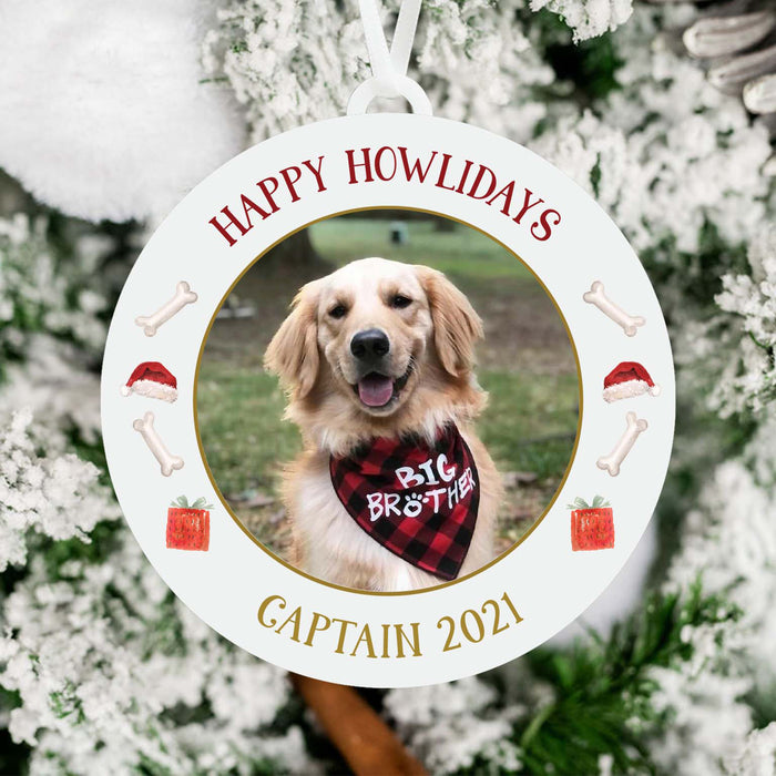 Happy Howlidays Dog Ornament