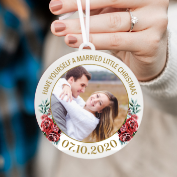 Have Yourself a Married Little Christmas Photo Christmas Ornament