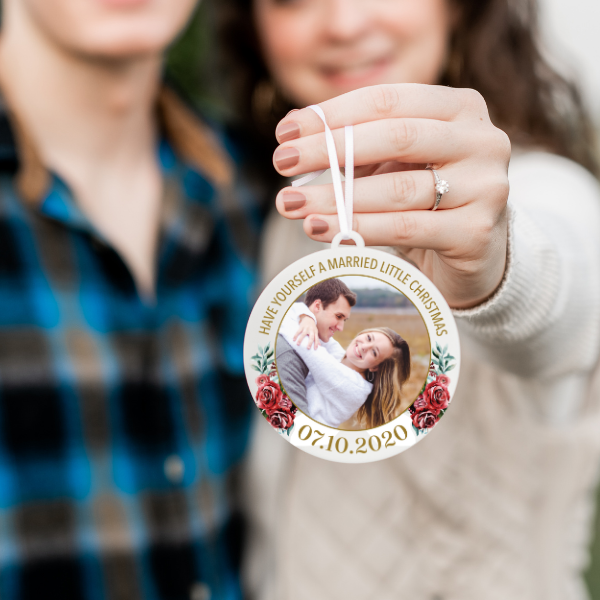 Have Yourself a Married Little Christmas Photo Christmas Ornament