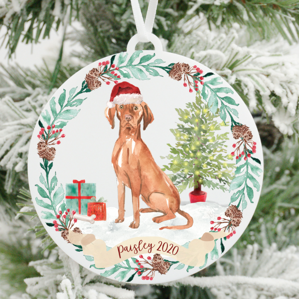 Hungarian Vizsla Christmas Ornament