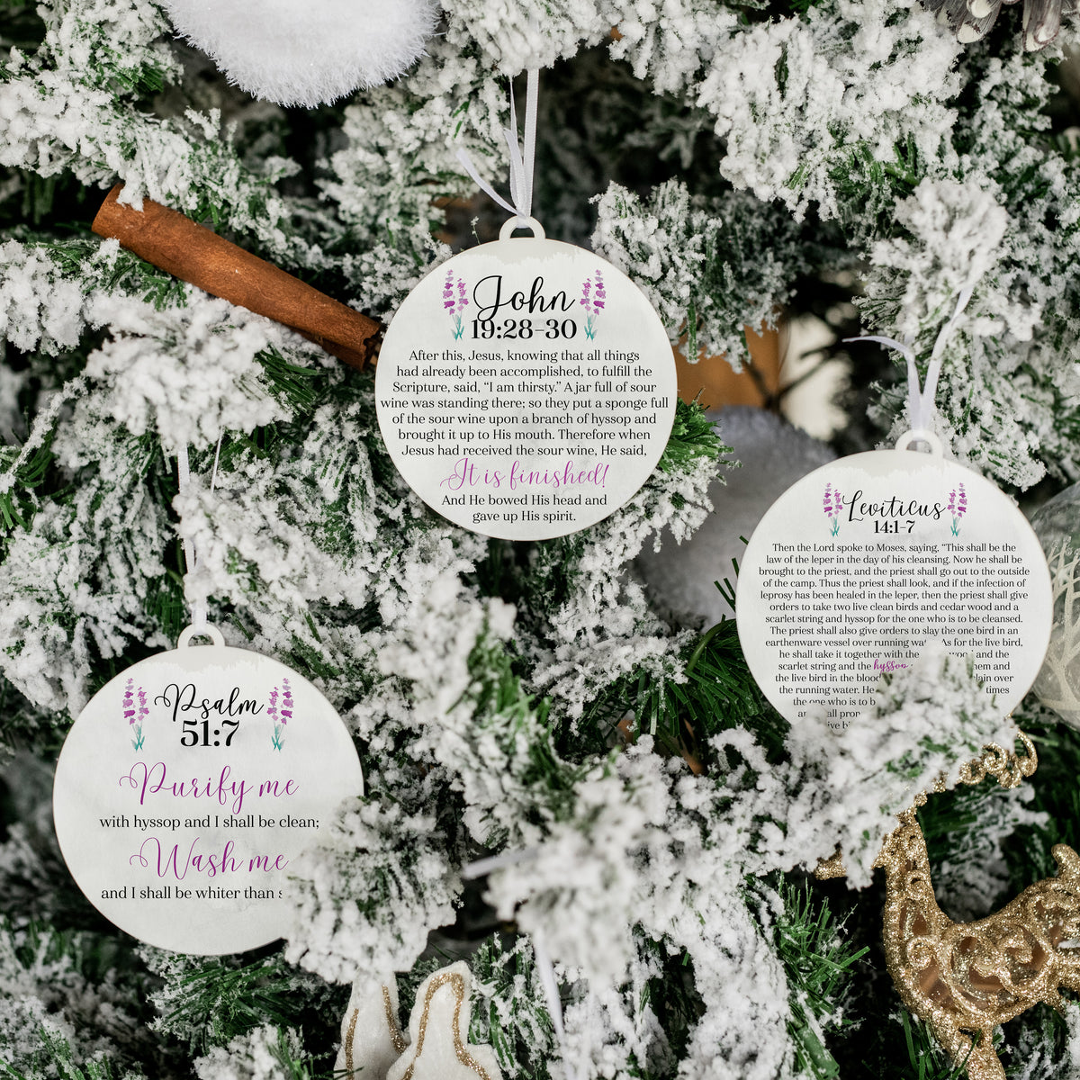 Hyssop Christmas Ornament Set