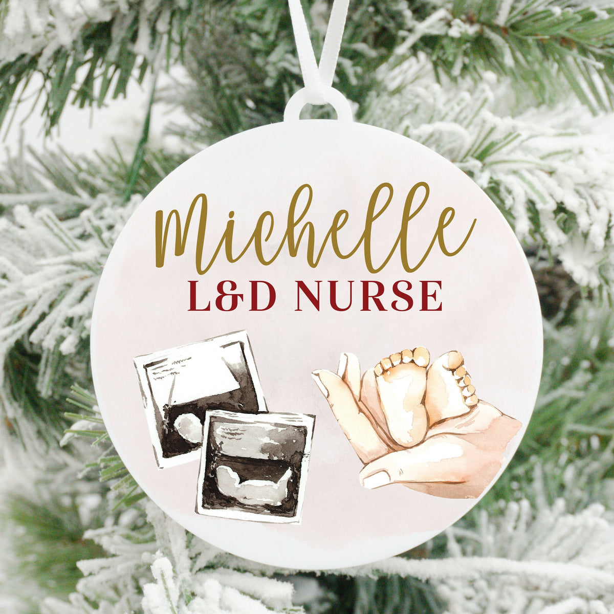 Labor and Delivery Nurse Christmas Ornament — Simple & Sentimental