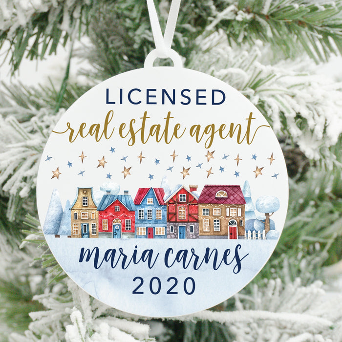 Licensed Real Estate Agent Christmas Ornament