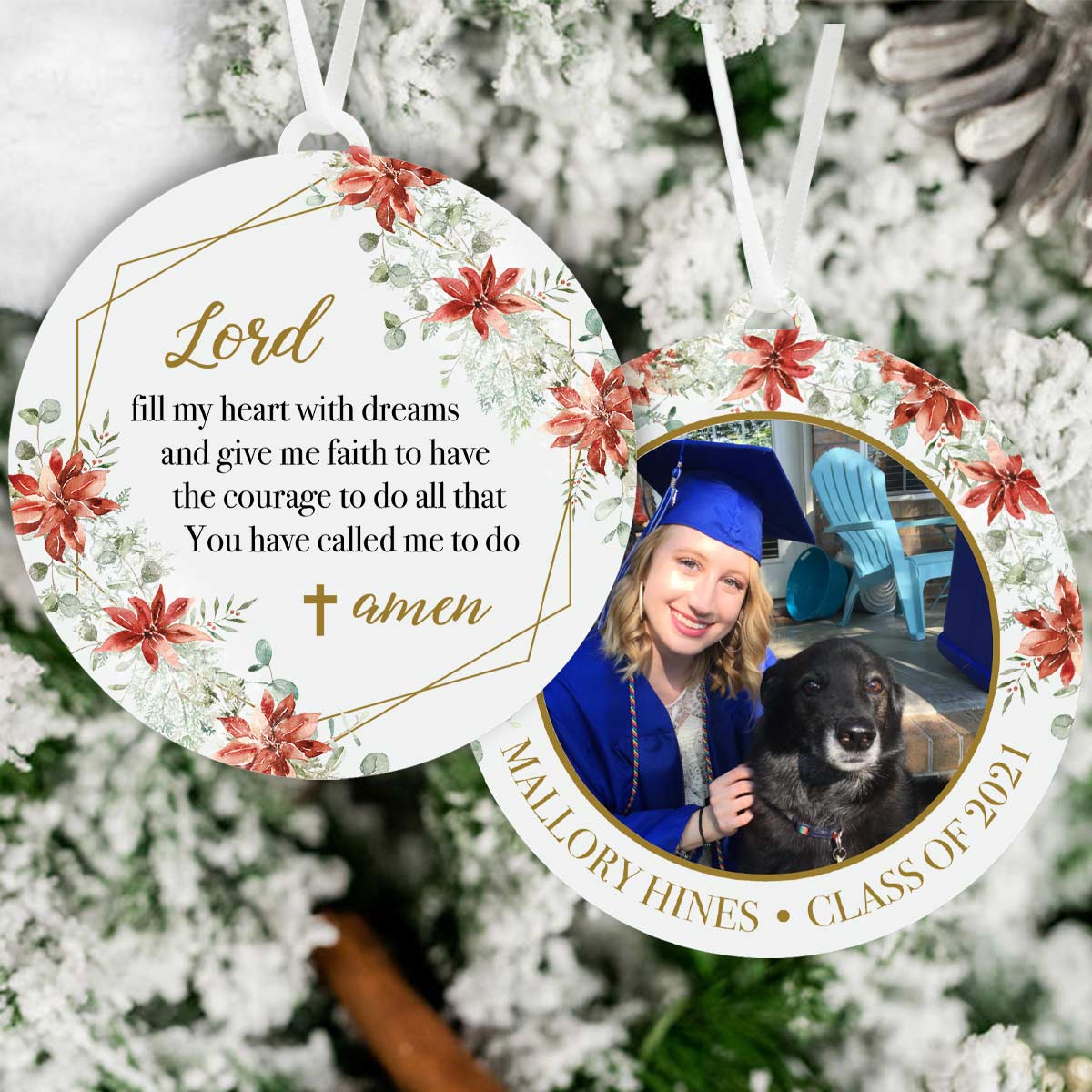 Graduate Prayer Graduation Photo Ornament
