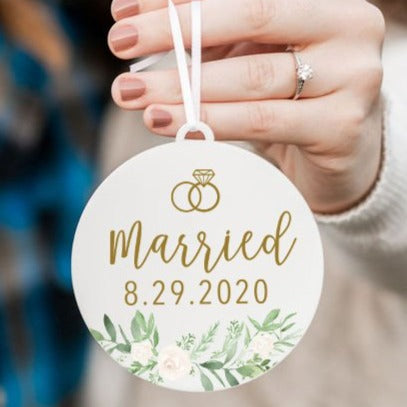 Married with Date Christmas Ornament