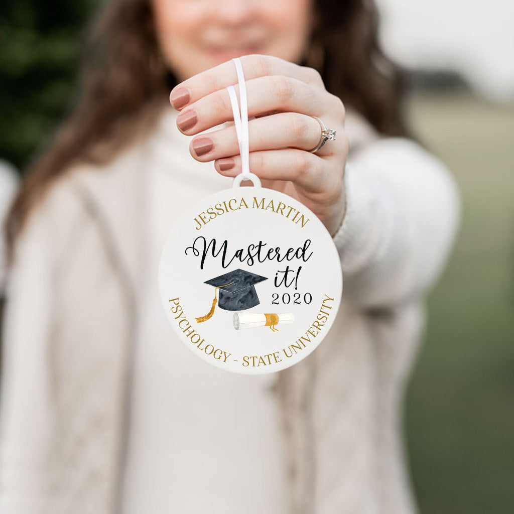 Mastered It Graduation Christmas Ornament