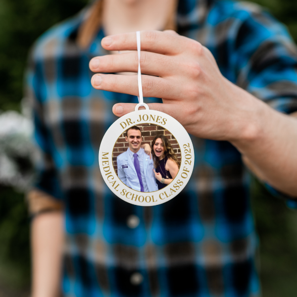 Personalized Medical Student Photo Christmas Ornament