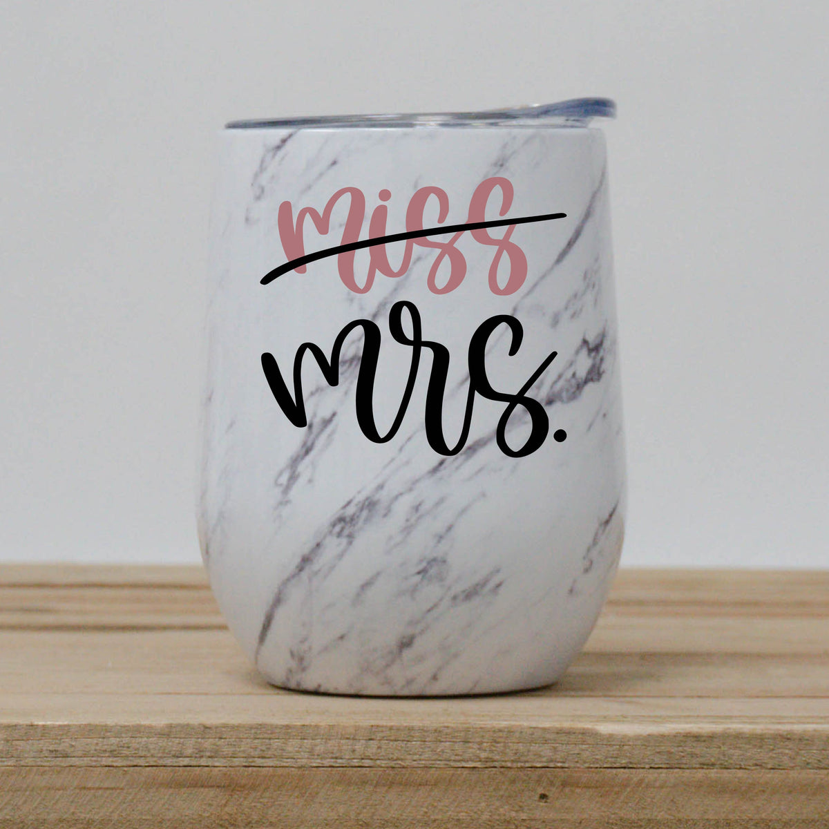 Miss to Mrs Wine Tumbler