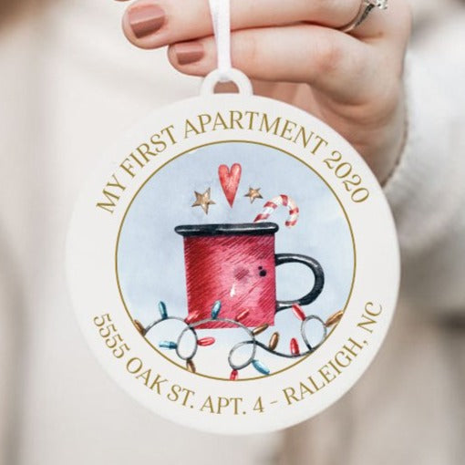 My First Apartment Personalized Christmas Ornament