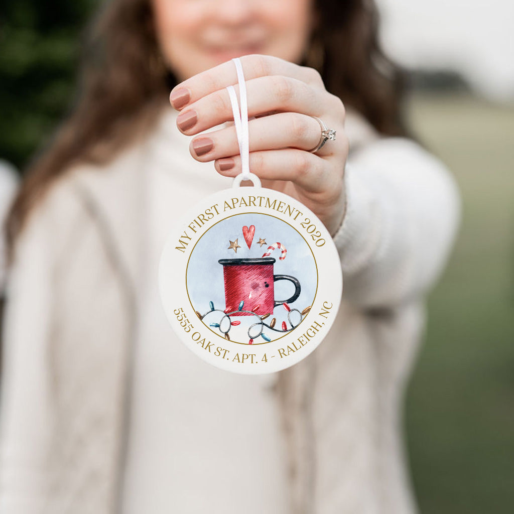 My First Apartment Personalized Christmas Ornament
