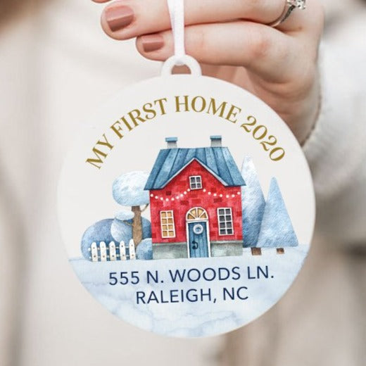 My First Home Personalized Christmas Ornament