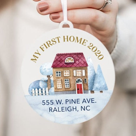 My First Home Personalized Christmas Ornament