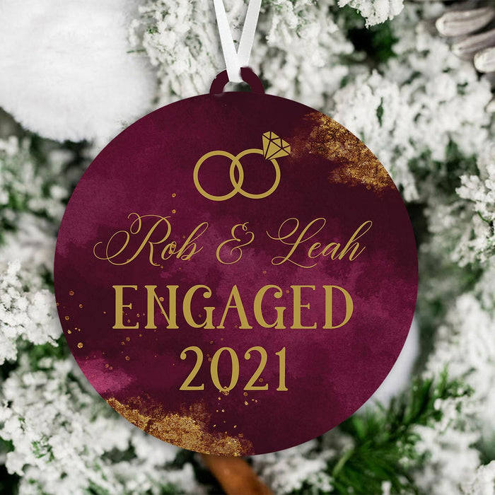 Engaged 2021 Christmas Ornament | Engaged Christmas Ornament
