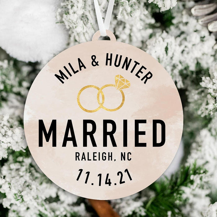 Married with Year Christmas Ornament