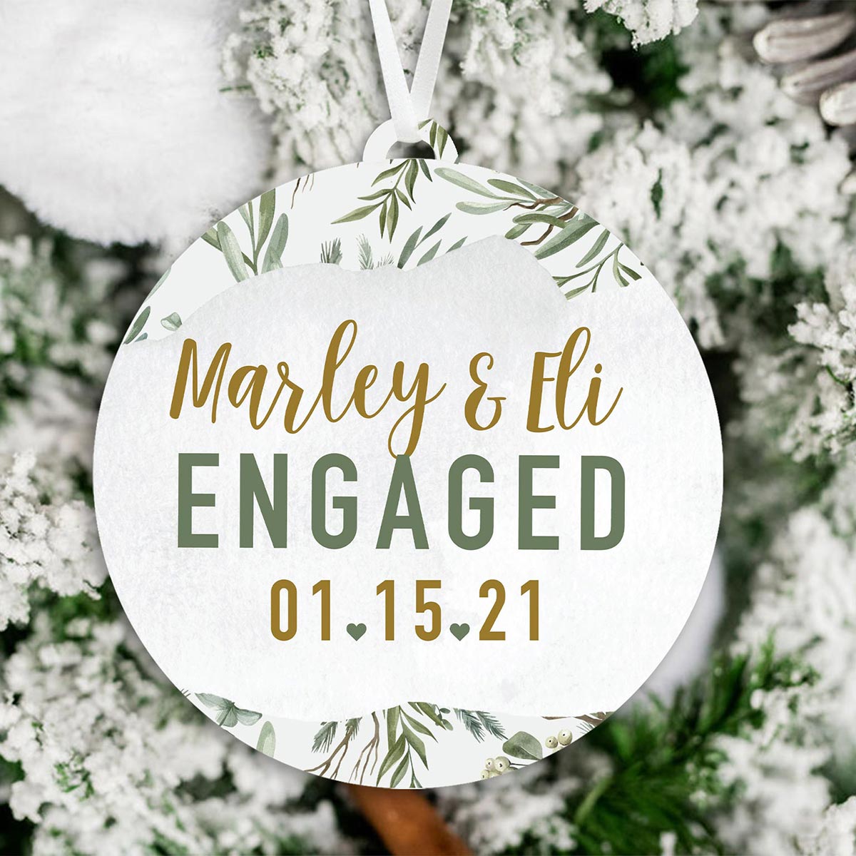 Engaged 2021 Christmas Ornament