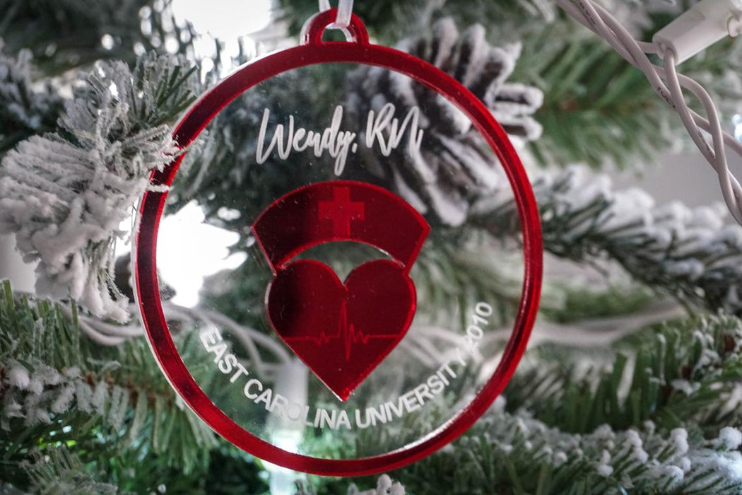 Nurse Personalized Engraved Christmas Ornament