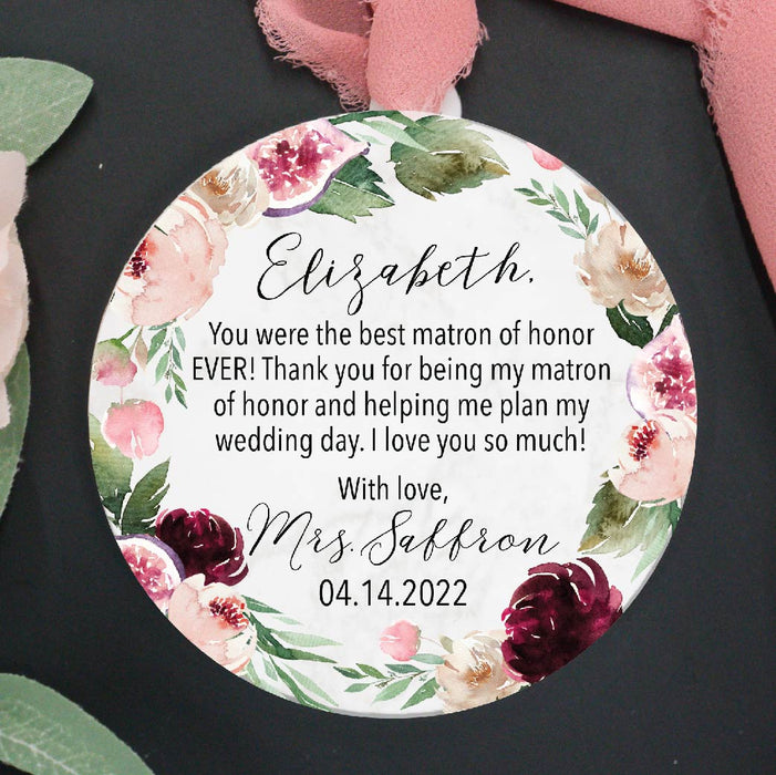Matron of Honor Personalized Ornament